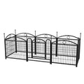 Dog Playpen Indoor 24 Inch 8 Panels Metal Dog Pen Pet Dog Fence Outdoor Exercise Pen With Doors, Heavy Duty Dog Fence Puppy Pen For Large Medium Small Dogs Indoor Outdoor Foldable Pet Exercise Pen