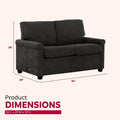 Convertible Twin Sleeper Sofa With Usb Ports, Modern Upholstered Sofa Bed, Living Room 2 Seater Sofa Loveseat, Dark Gray Dark Gray Polyester Wood Primary Living Space Medium Firm Cushion Back Heavy Duty Modern Rolled Arms Plywood Metal 2 Seat