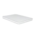 Sofi 6 Inch Twin Size Reversible Mattress, Double Quilting, Pu Foam Core White Fabric Twin