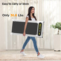 Walking Pad Running Machine Walking Machine For Home Under Desk Treadmill With Led Display And 12 Preset Programs 2.25Hp Portable Treadmill Jogging Machine For Office Small Space White Steel