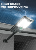Solar Street Lights Outdoor, Parking Lot Lights With 109Pcs Led Beadsip65 Waterproof Solar Flood Lights, Dusk To Dawn Solar Lights For Garden, Street Side Road,Courtyard Villa,City Square Black White Modern,Sporty,Vintage Metal
