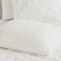 3 Piece Tufted Cotton Chenille Da Duvet Cover Set Queen Off White Cotton