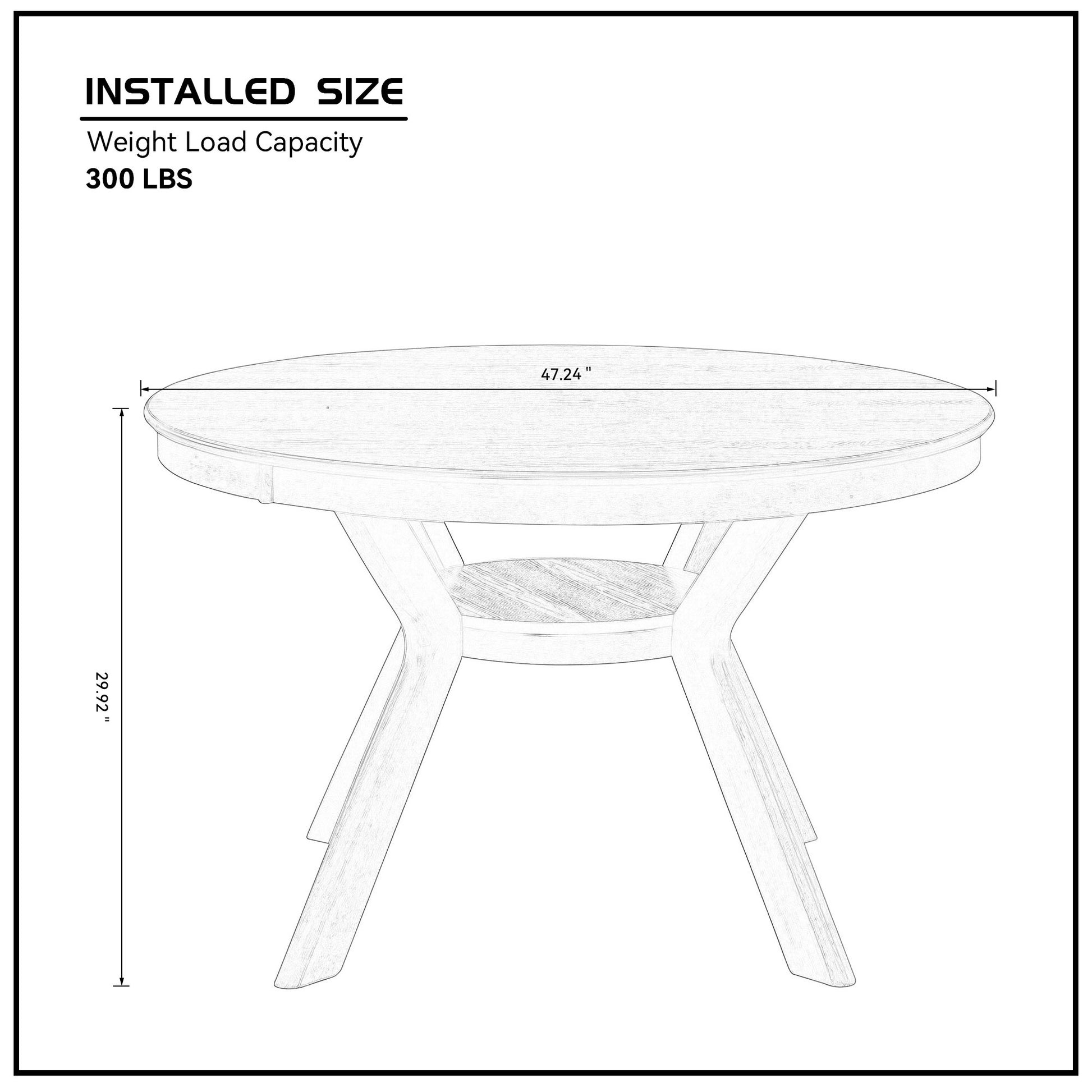 47.24''Round Rubber Wood Dining Table For 4 6 With Wooden Trestle Pedestal Base,Modern Kitchen Wooden Table Dinner Table For Dining Room, Living Room,Oak 1Table Oak Solid Wood Mdf