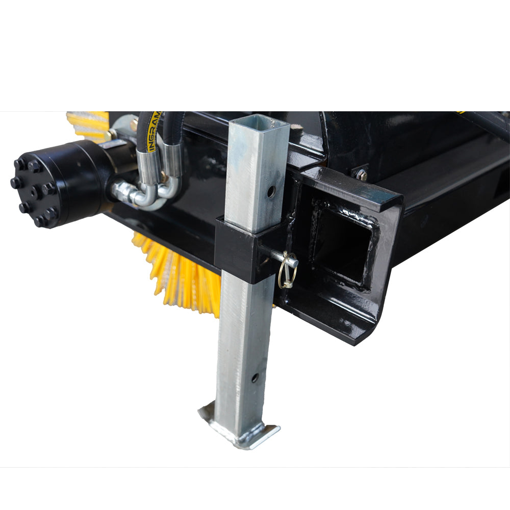 72" Skid Steer Hydraulic Rotary Angle Broom Sweeper Black Iron