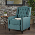 Classic Teal Fabric Push Back Chair Teal Fabric