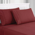 Lanester 4 Piece Deep Pocket Full Size Sheet Set The Urban Port, Red Red Microfiber