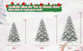 6Ft Pe&Pvc Flocked Christmas Tree Green,White Polyethylene