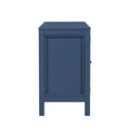 Sideboard With Curved Swirl Patterned Doors And Artistic Three Door Design,Suitable For Living Rooms,Entrance And Study Navy Blue Primary Living Space American Design Mdf