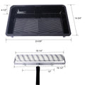 5Pc 18 Inch Paint Roller Kit 18 Inch Paint Roller 18 Paint Roller Tray Microfiber Paint Roller Sleeves Pack Of 3 White Abs
