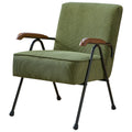 Pattern Colorful Fabric Armchair, Modern Accent Chair High Back, Living Room Chairs With Metal Legs And Soft Padded, Sofa Chairs For Home Office,Bedroom,Dining Room Green Corduroy