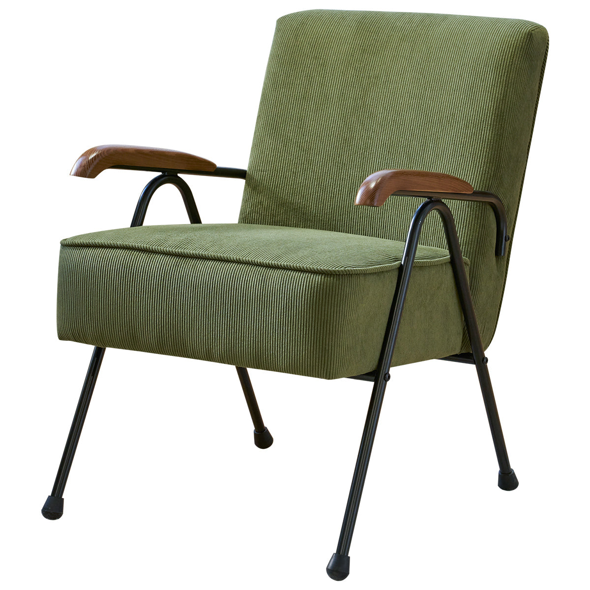 Pattern Colorful Fabric Armchair, Modern Accent Chair High Back, Living Room Chairs With Metal Legs And Soft Padded, Sofa Chairs For Home Office,Bedroom,Dining Room Green Corduroy