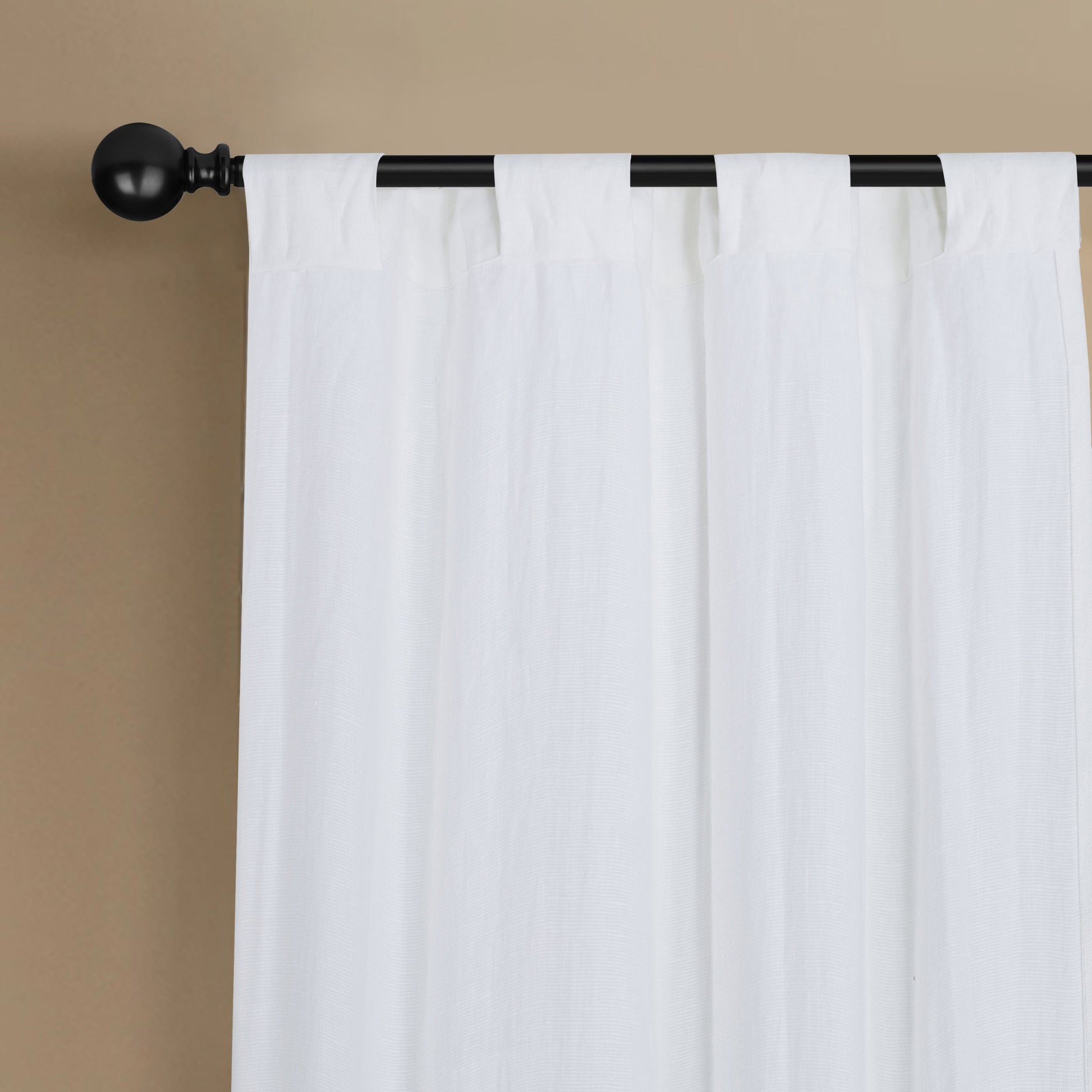 Newport Unlined Window Curtains For Bedroom, Linen Curtains For Living Room, 108 Inches Long Curtains For Living Room, Soft White Soft White Linen
