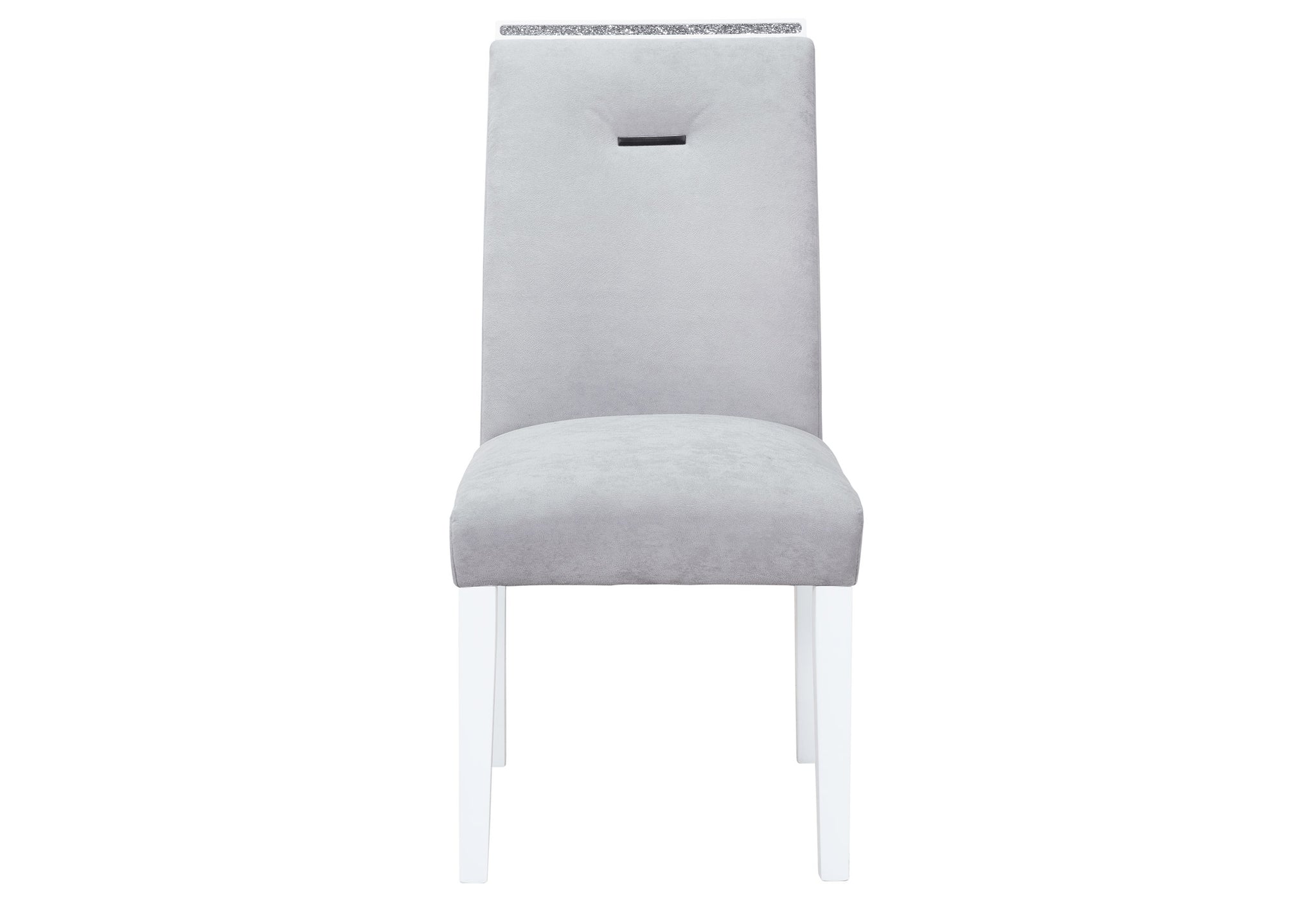 Ariya Grey White Dining Chair Kit Of 2 Gray Rubber Wood