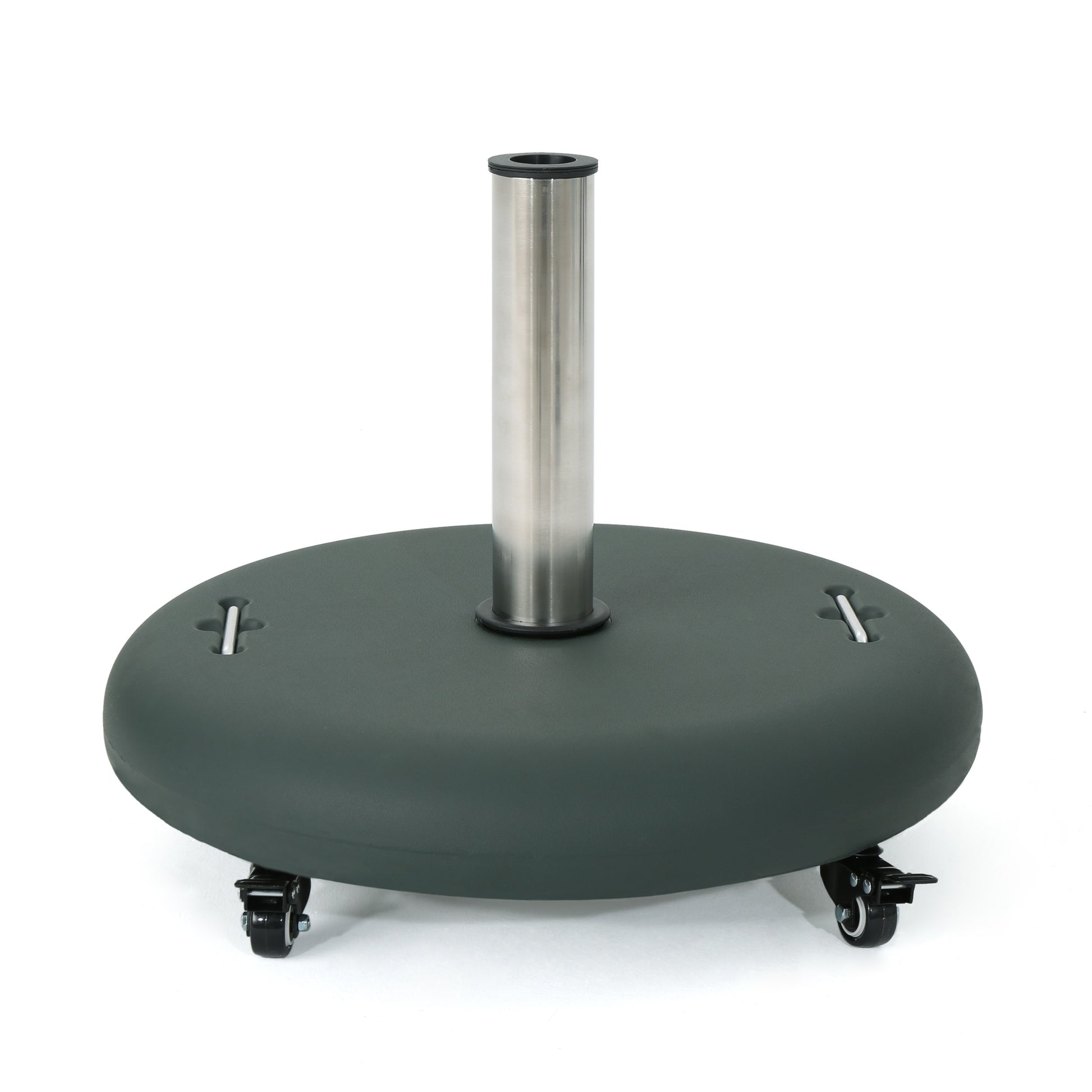 Wheelie Umbrella Base Round Green Concrete