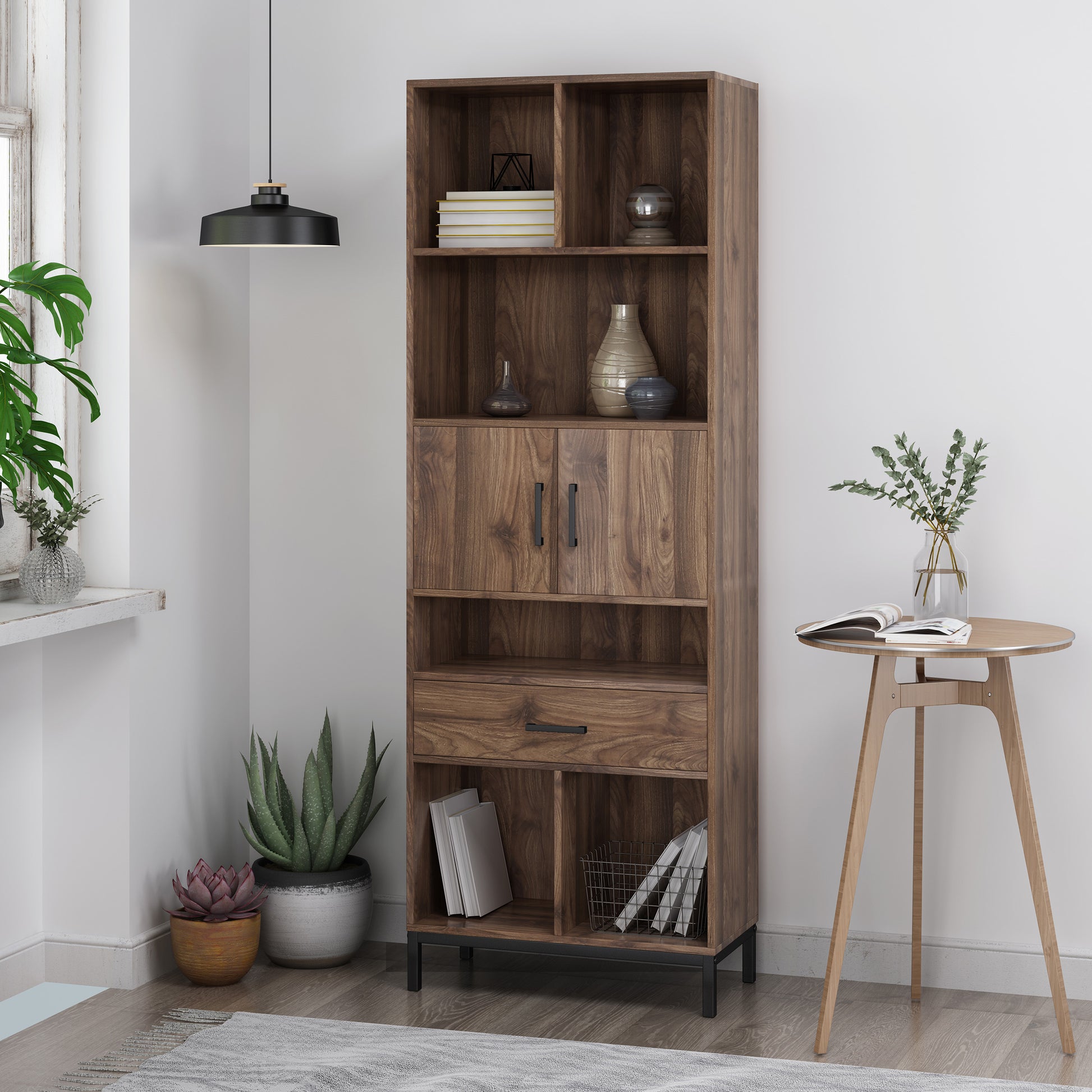 Cube Unit Bookcase Walnut Mdf