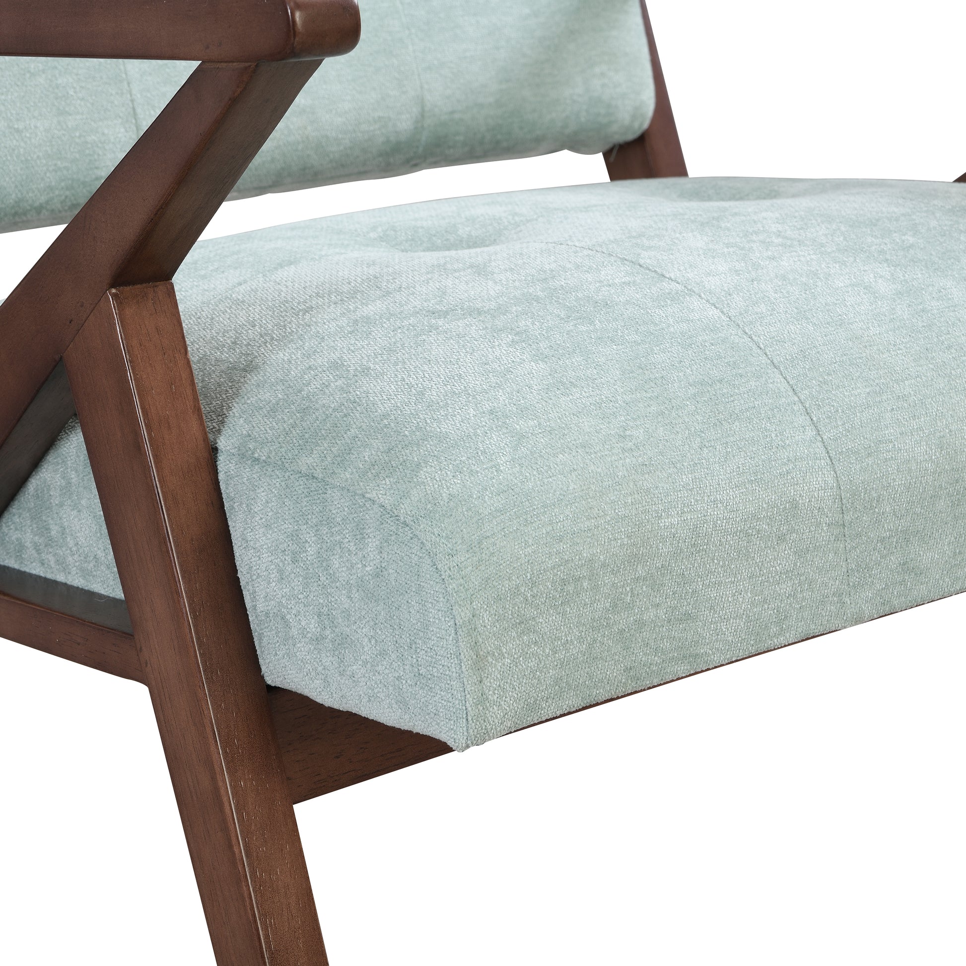 Scandi Comfort Lounge Chair Green Solid Wood Mdf