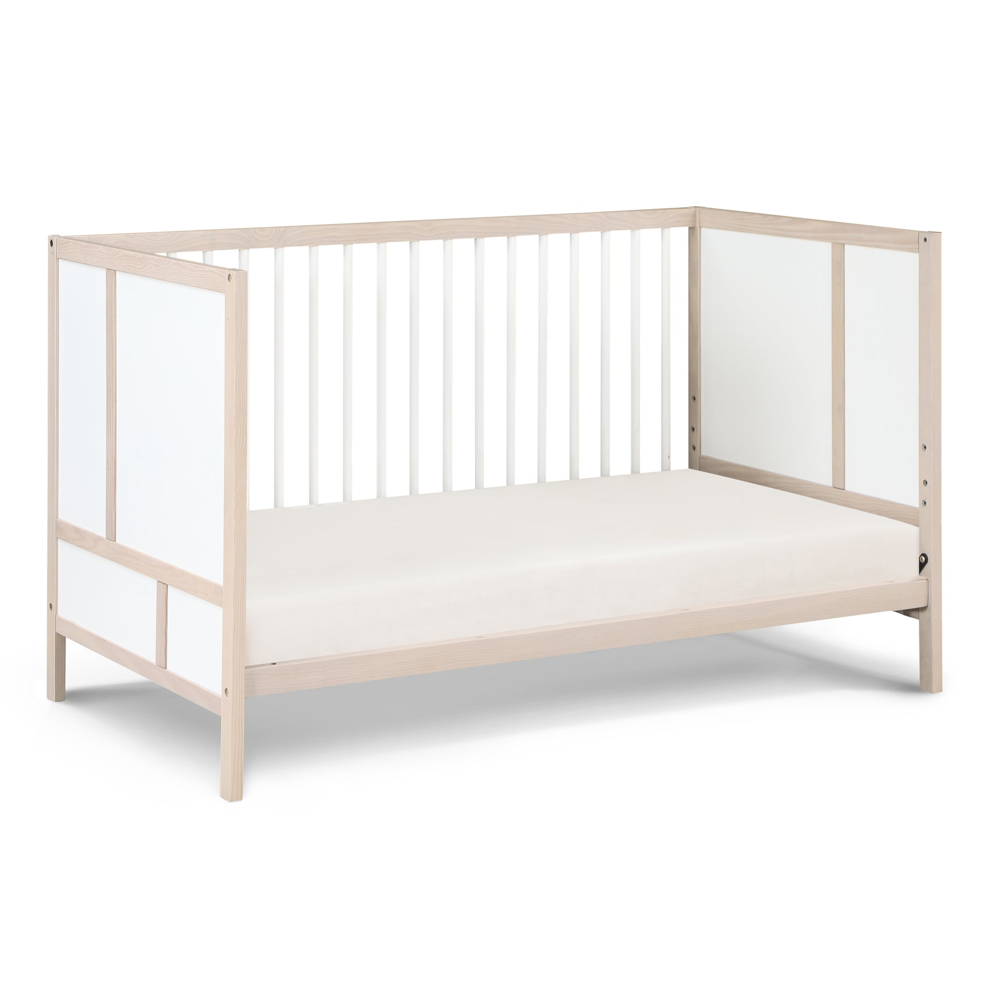 Pixie Finn 3 In 1 Crib In Washed Natural White Natural White Wood