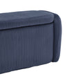 Coolmore Storage Ottoman,Bedroom End Bench,Upholstered Fabric Storage Ottoman With Safety Hinge, Entryway Padded Footstool, Ottoman Bench For Living Room & Bedroom Navy Navy Foam Velvet