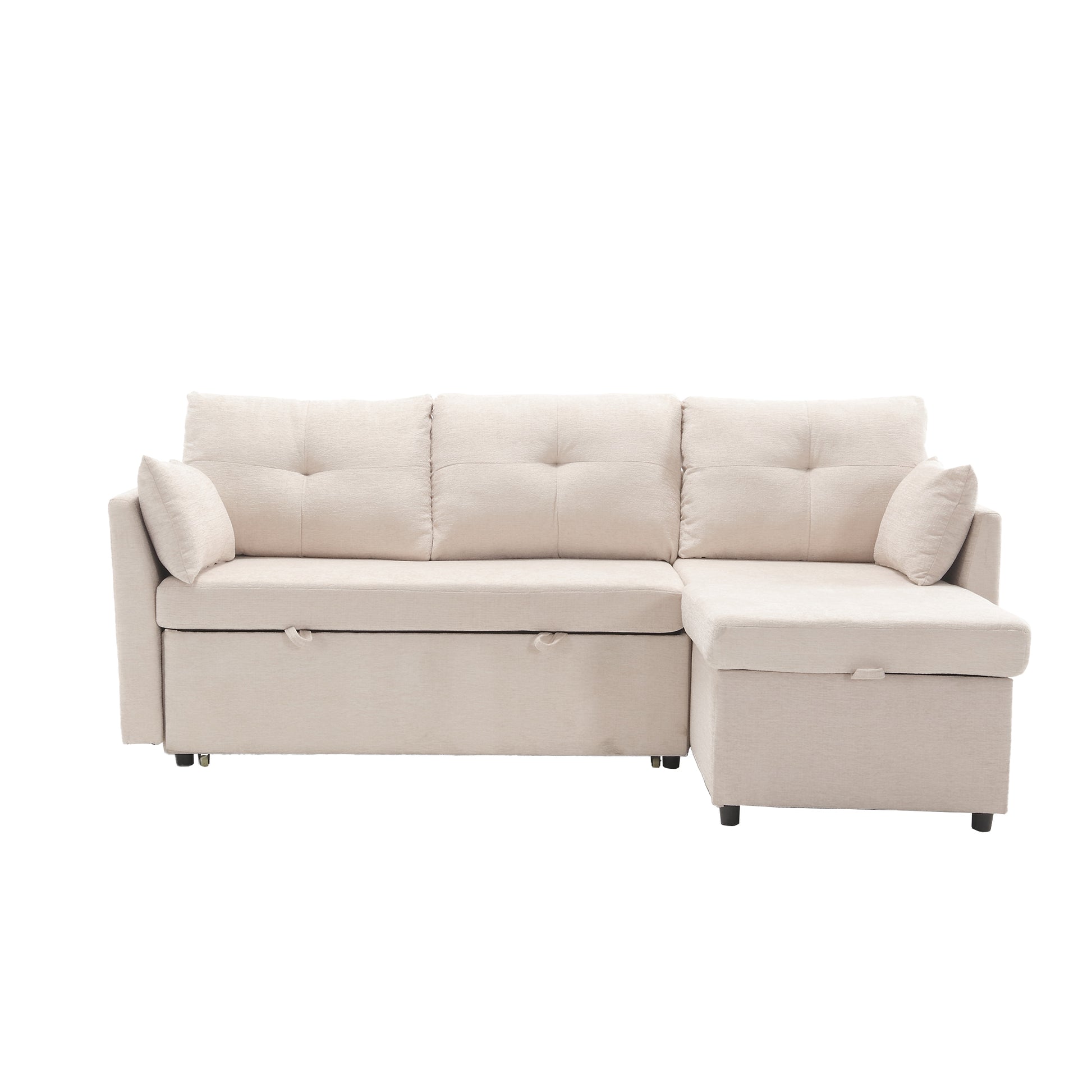 United Modular Sectional Sofa L Shaped Modular Couch With Reversible Chaise Modular Sofa Sectional Couch With Storage Seats Beige Chenille 3 Seat