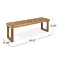 Nestor Bench Set Of 2, Natural Natural Acacia Wood