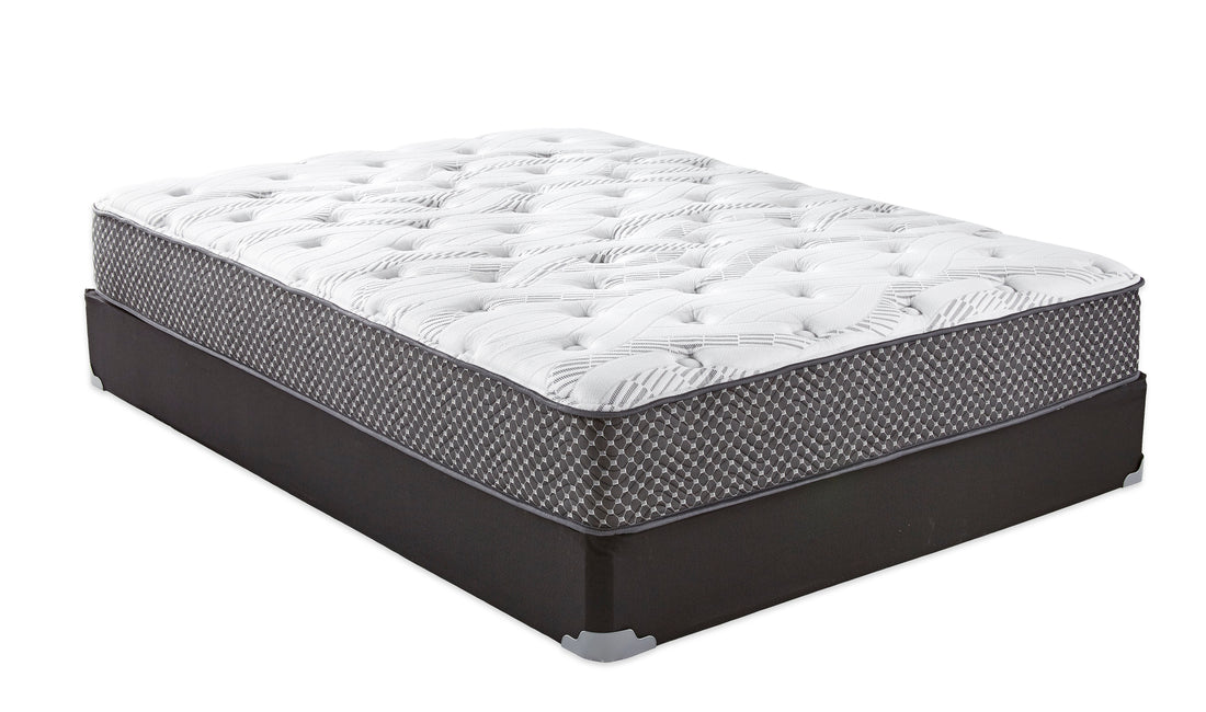 10" Quilted Hybrid King Mattress, Medium Firm Black White Foam Spring King