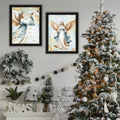 2 Piece Vignette Angels We Have Heard On High Black Framed Wall Art For Living Room, Holiday Wall Art Print For Home Decor, Bedroom Wall Art By Nicole Decamp Multicolor Wood Paper