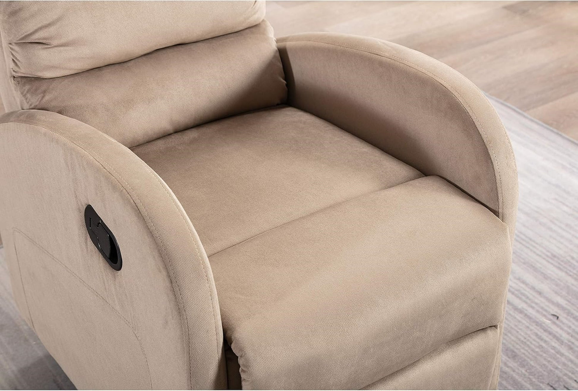 1Pc Adjustable Recliner Chair Gentle Lower Lumbar Massager Living Room Home Theater Bedroom Beige Color Beige Polyester Metal Primary Living Space Cushion Back Contemporary,Modern Foam Polyester