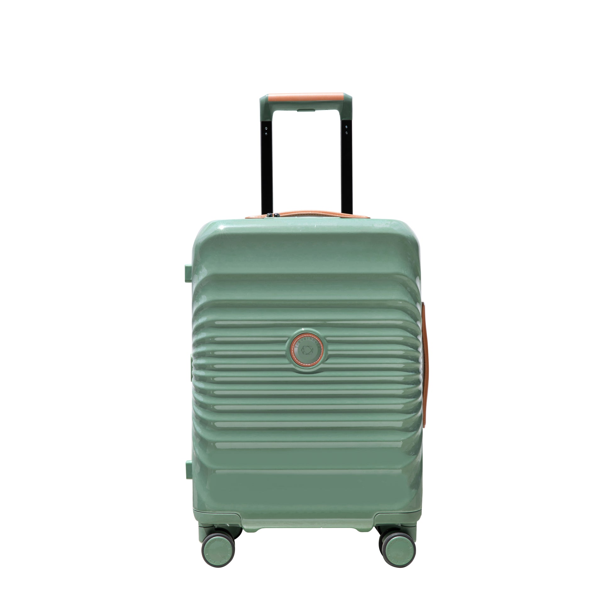 20" Carry On Luggage Lightweight Suitcase Tsa Lock Usb Portluggage Wheel Lock Artificial Leather Top Handle Spinner Wheels Green Green Abs Pc