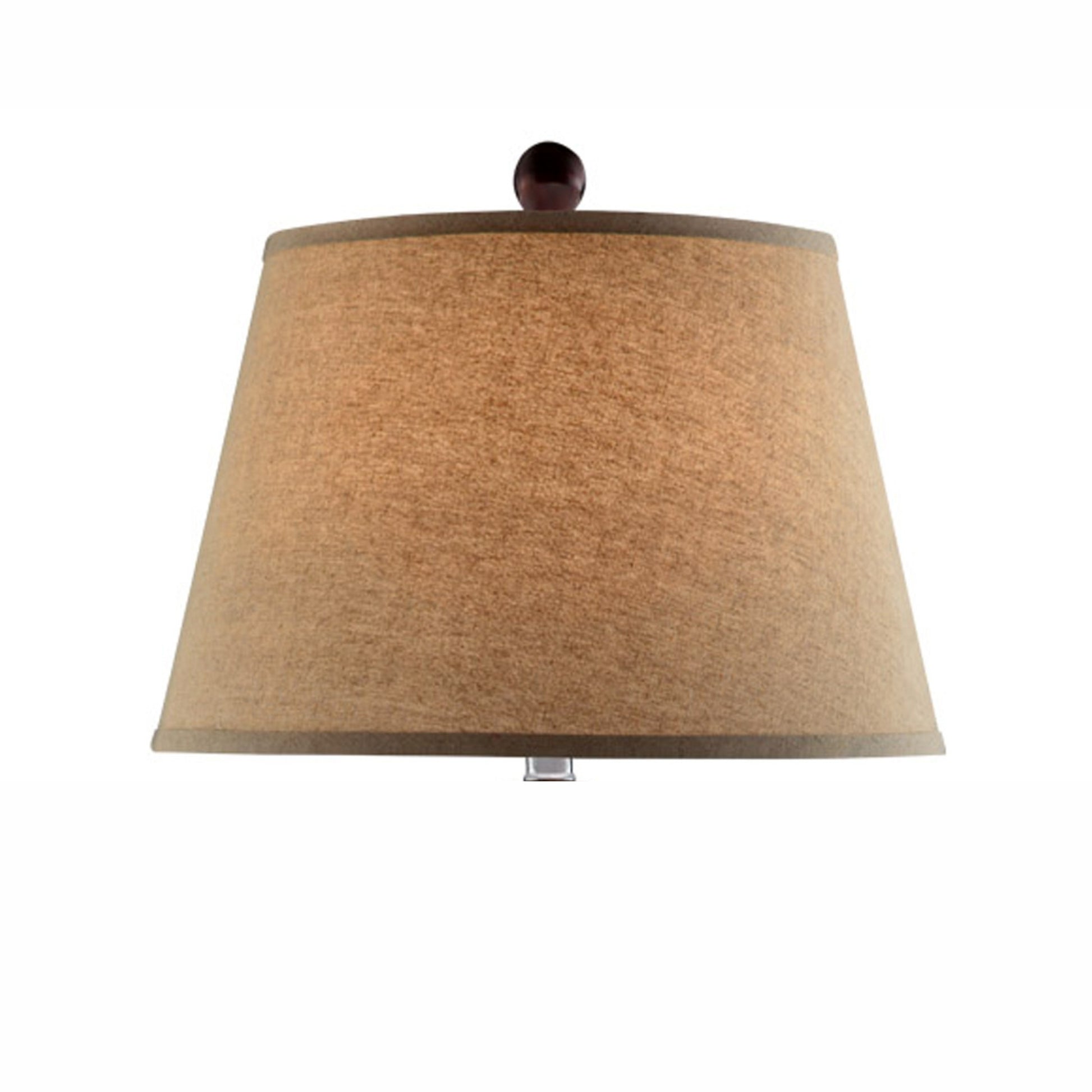 28.5" Tall Polyresin Table Lamp "Kukui" With Dark Espresso Finish, Fabric Shade Espresso Metal