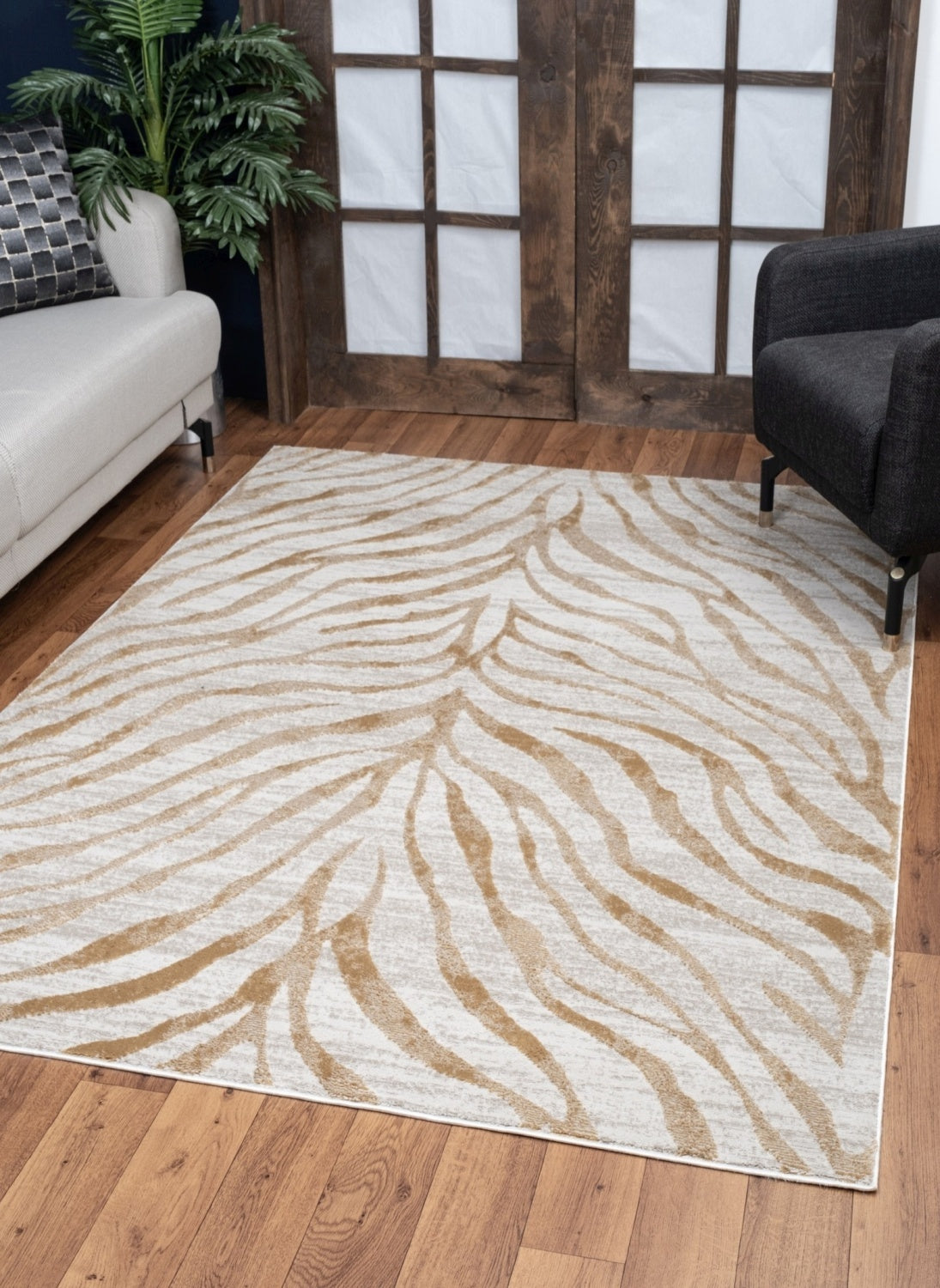 Elegance Gc Cnc6007 Gold 7 Ft. 10 In. X 10 Ft. 3 In. Area Rug Gold Polyester