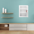 White Biometric Wall Safe White Steel
