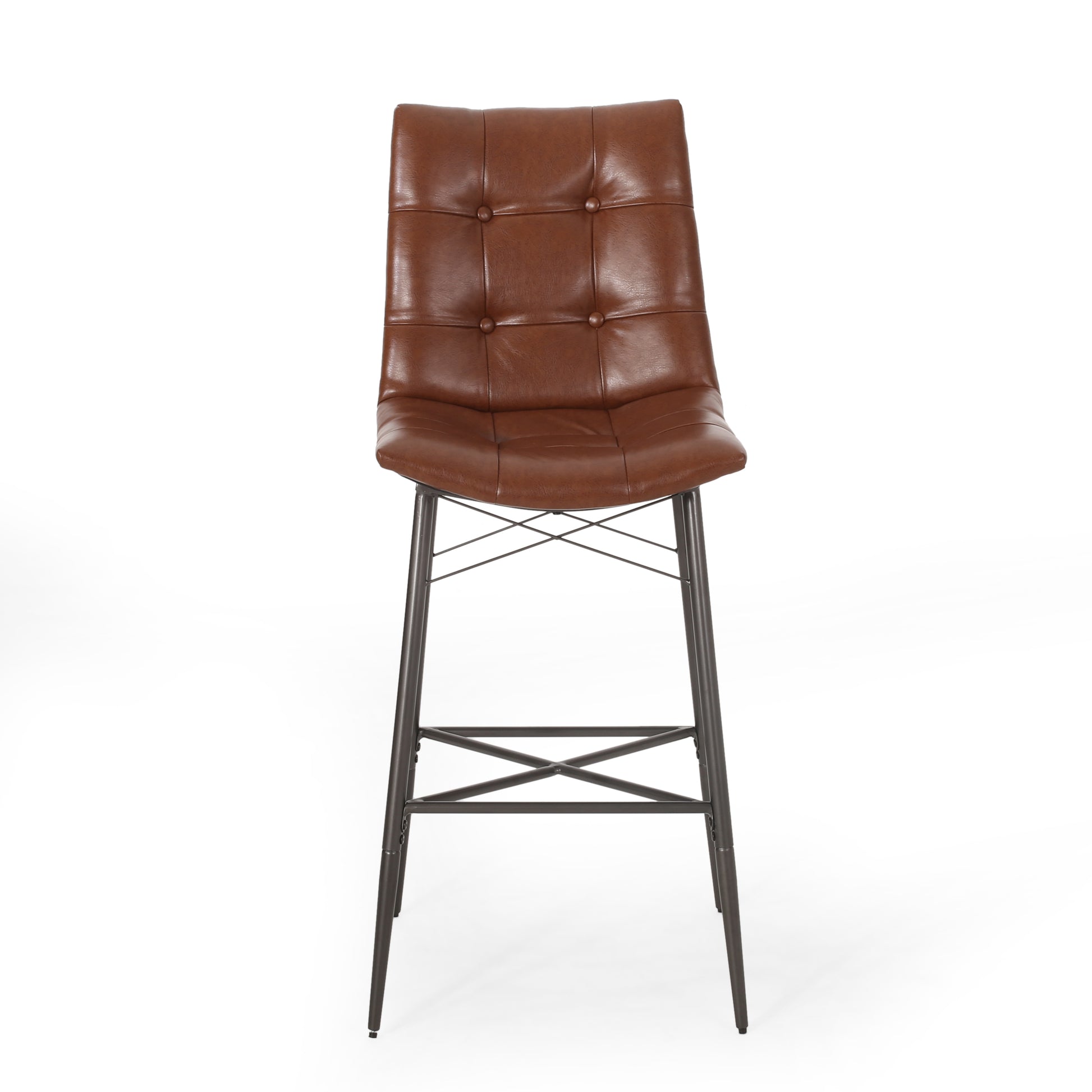 Bar Stool Light Brown Pu