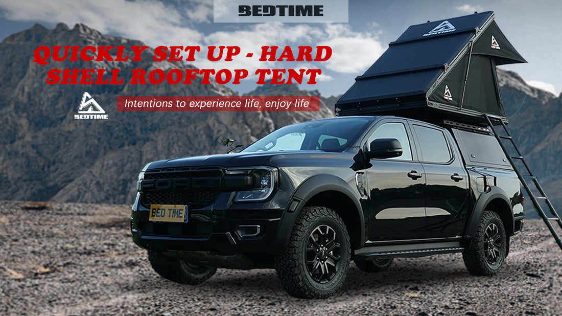 Bedtime Hard Shell Rooftop Tent Honeycomb Aluminum,Hydraulic Support,Three Second Speed Open,Roof Rack,High Rebound Memory Sponge Mattress,Sturdy,Better Ventilation For 2 3 People Car Suv Truck Tent