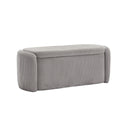 Coolmore Storage Ottoman,Bedroom End Bench,Upholstered Fabric Storage Ottoman With Safety Hinge, Entryway Padded Footstool, Ottoman Bench For Living Room & Bedroom Light Gray Light Gray Foam Velvet