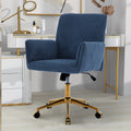 Ts Office Chair 1Pc Blue Blue Corduroy