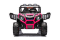 24V Ride On Toys 4Wd Ride On Cars With Remote Control, 2 Xl Seater Electric Car For Kids, Power Car Wheels, Utv 4*200W Motor, Bluetooth, Music, Lights, 3 Speeds,Pink Pink Abs