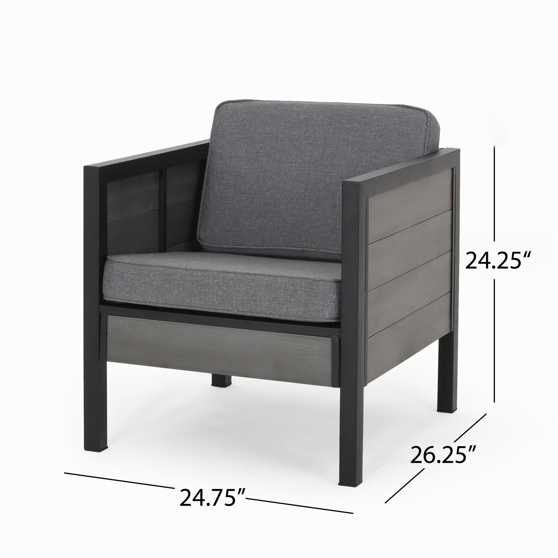 Jax Club Chair Black Iron