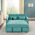 54.33 Inch Versatile Foldable Sofa Bed In 3 Lengths, Modern Sofa Sofa Sofa Velvet Pull Out Bed, Adjustable Back Green Antique Blue Green Velvet Wood Primary Living Space Medium Soft Cushion Back