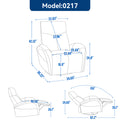 Blue Genuine Leather Swivel And Rocker Power Recliner Chair With Lumbar Support, Max Swivel Degree 270 , Heavy Duty Motion Mechanism With Usb And Type C Blue Genuine Leather Power Push Button Metal Primary Living Space Medium Firm Pillow Back Heavy Duty