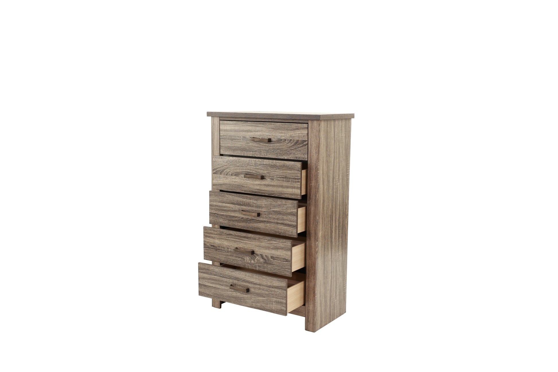 Natural Finish Striking Wooden 1Pc Chest Of Drawers Storage Bedroom Furniture Rustic Gray Oak Brown Finish Natural Bedroom Contemporary,Modern,Transitional Particle Board Mdf