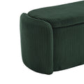 Coolmore Storage Ottoman,Bedroom End Bench,Upholstered Fabric Storage Ottoman With Safety Hinge, Entryway Padded Footstool, Ottoman Bench For Living Room & Bedroom Emerald Emerald Foam Velvet