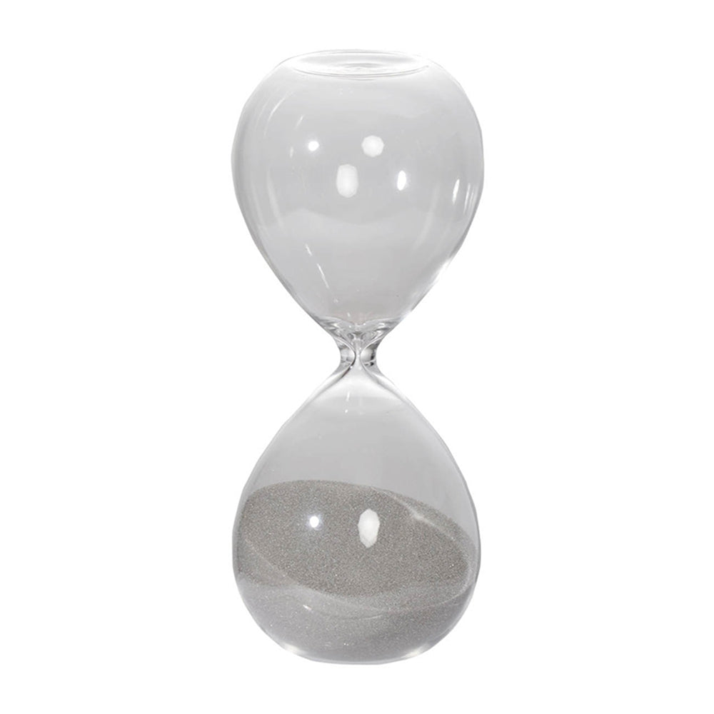 8" Ferdinand 30 Minute Hourglass, Gray Sand Gray Glass