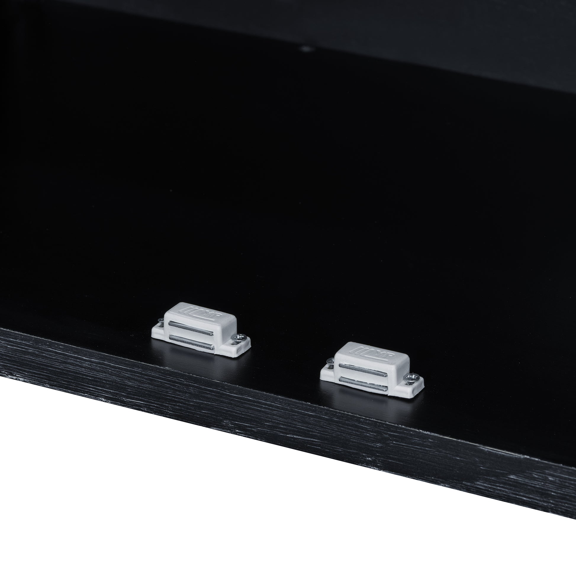 Sideboard Rustic Buffet Cabinet, Sideboard Cabinet With Decorative Rattan Doors, Buffet Cabinet With Storage For Entryway Dining Room Kitchen Living Room, Black Natural Black Natural Mdf