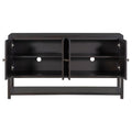Elegant Retro Console Table Storage Cabinet Sideboard With Mirrored Doors, Spacious Shelves, And Durable Acacia Wood Legs Perfect For Living Room, Dining Room, Or Entryway Espresso Espresso Primary Living Space Solid Wood Mdf