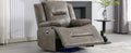 Home Theater Recliner Set Manual Recliner Chair With A Led Light Strip Two Built In Cup Holders For Living Room,Bedroom, Grey Grey Foam Pu