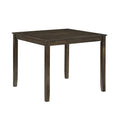 Transitional Style 5Pc Dinette Set Charcoal Brown Finish Dining Room Table And 4 Chairs Faux Leather Upholstery X Back Chairs Wood Wood Brown Mix Seats 4 Wood Dining Room 36 Inches 4 Leg Square Dining Table With Chair Wood