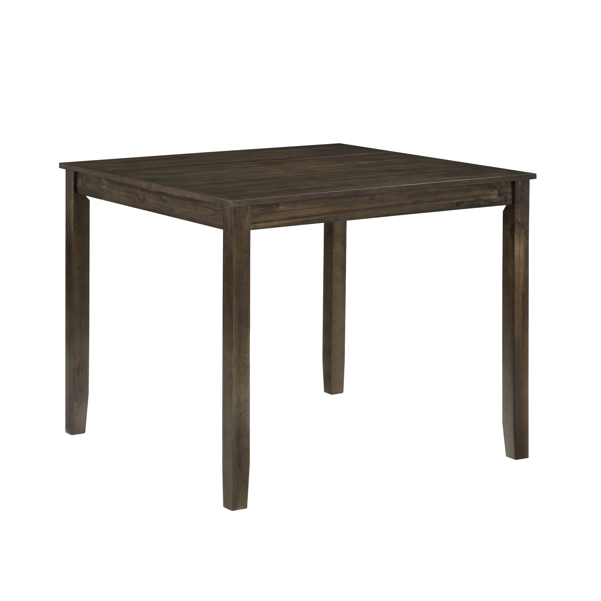 Transitional Style 5Pc Dinette Set Charcoal Brown Finish Dining Room Table And 4 Chairs Faux Leather Upholstery X Back Chairs Wood Wood Brown Mix Seats 4 Wood Dining Room 36 Inches 4 Leg Square Dining Table With Chair Wood