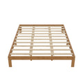 Queen Size Wood Platform Bed Frame 12 Inch Solid Wood Queen Bed Frame With Slat Support, No Box Spring Needed, Easy Assembly Rustic Pine Box Spring Required Queen Natural Wood Brown Wood Brown