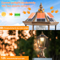 Retro Gold Solar Column Headlights With Dimmable Led 1 Pack Bronze Glass Aluminium