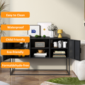 Modern Sideboard Buffet With Plenty Of Storage Space Anti Tilt Mechanism, Elegant Handles, Silent Magnetic Closure And Eco Friendly Finish For Kitchen, Dining Room And Living Room. Accent Chests 5 Or More Spaces Antique Black Primary Living Space Shelves